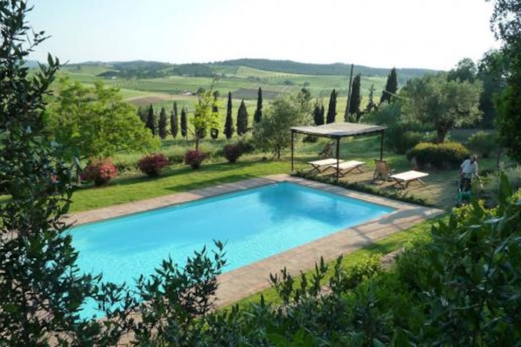 The pool enjoys marvellous views