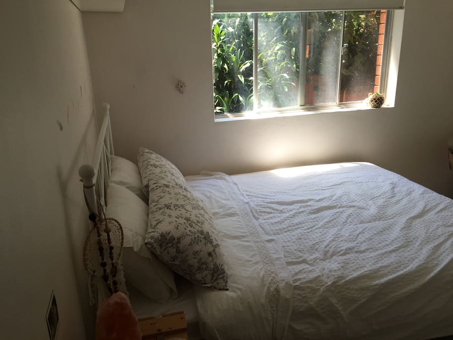 Bright, open bedroom