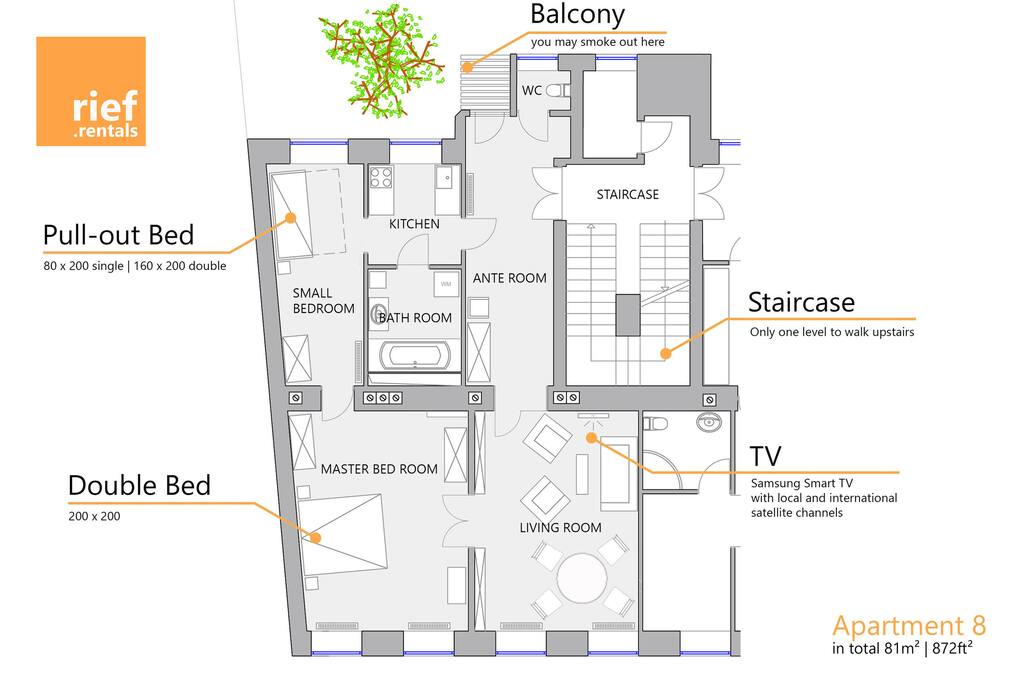 rief.rentals | Apartment8 | floor plan