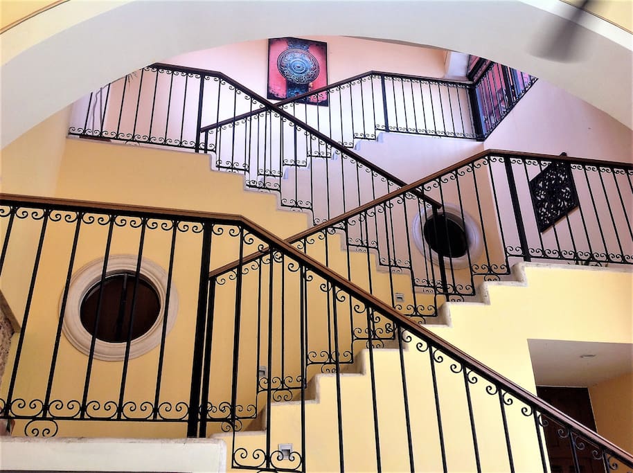 Stairway to the second level. A WORK OF ART!