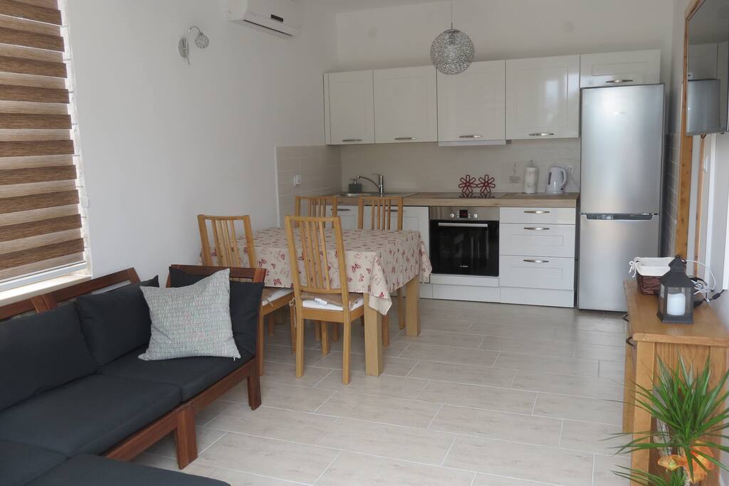 Kitchen and sitting area