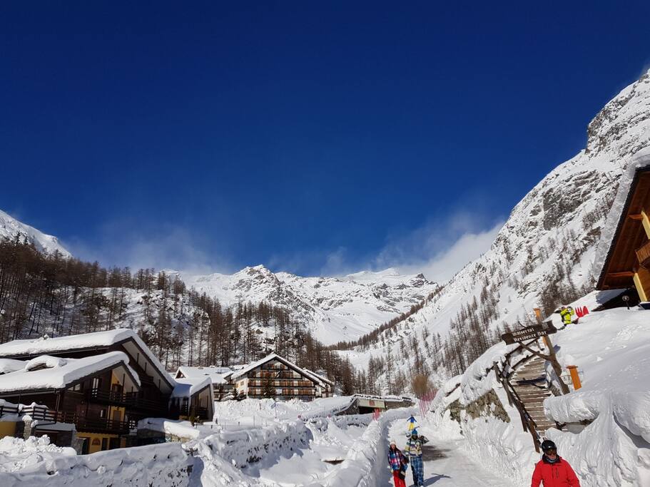 Winter view of the area