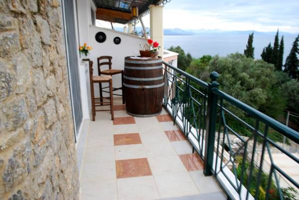 veranda with sea view