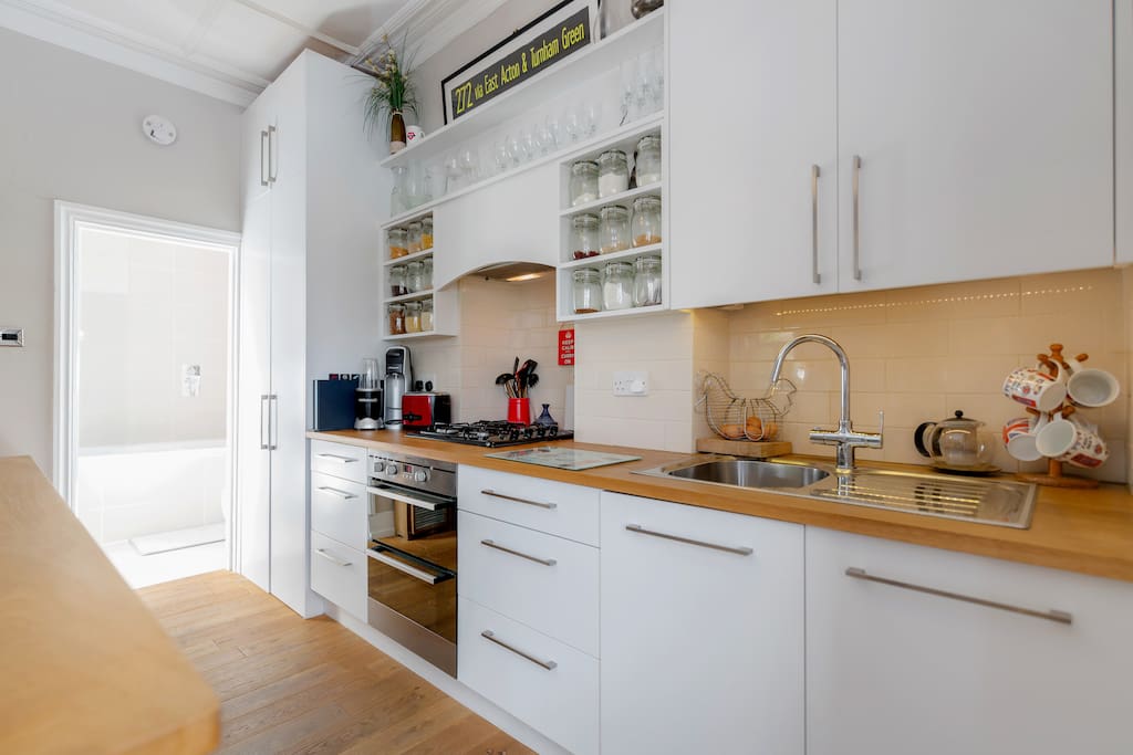 The bespoke kitchen space (complete with all the mod cons)