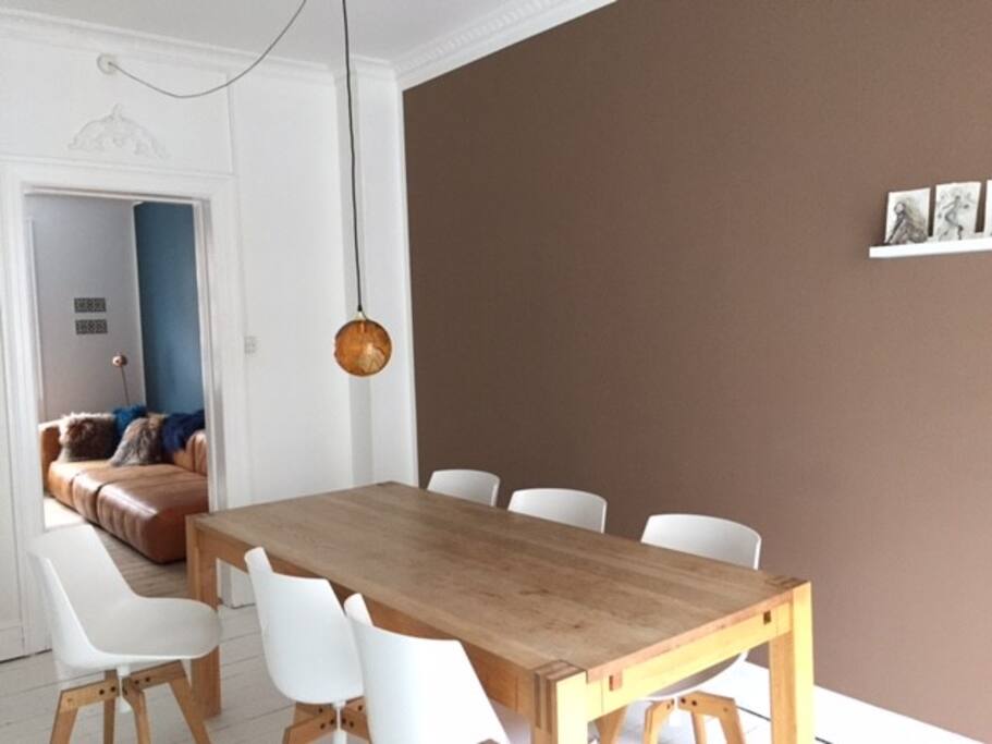 Kitchen dining section - view to living room