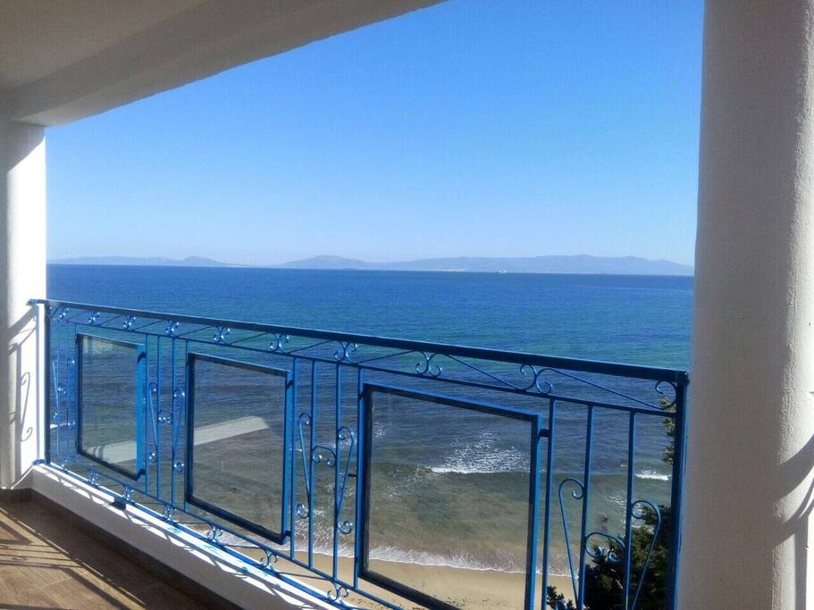 Blick vom Balkon oben
