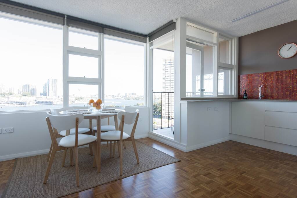 Enjoy breakfast while admiring the view