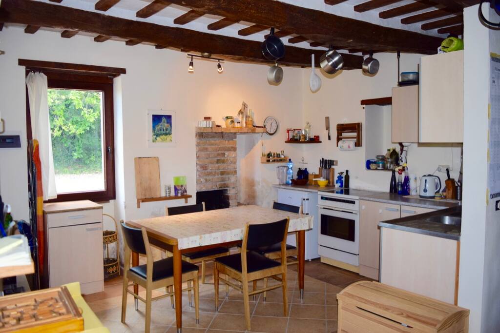 kitchen and dining area