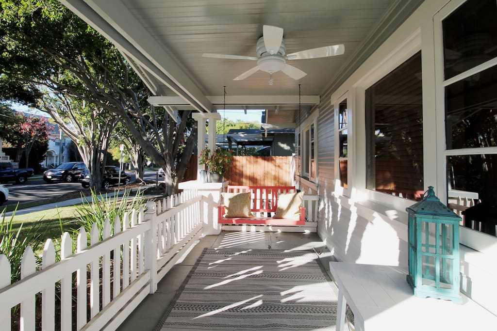 Have a glass of wine or some sweet tea on this charming porch and watch the world go by.