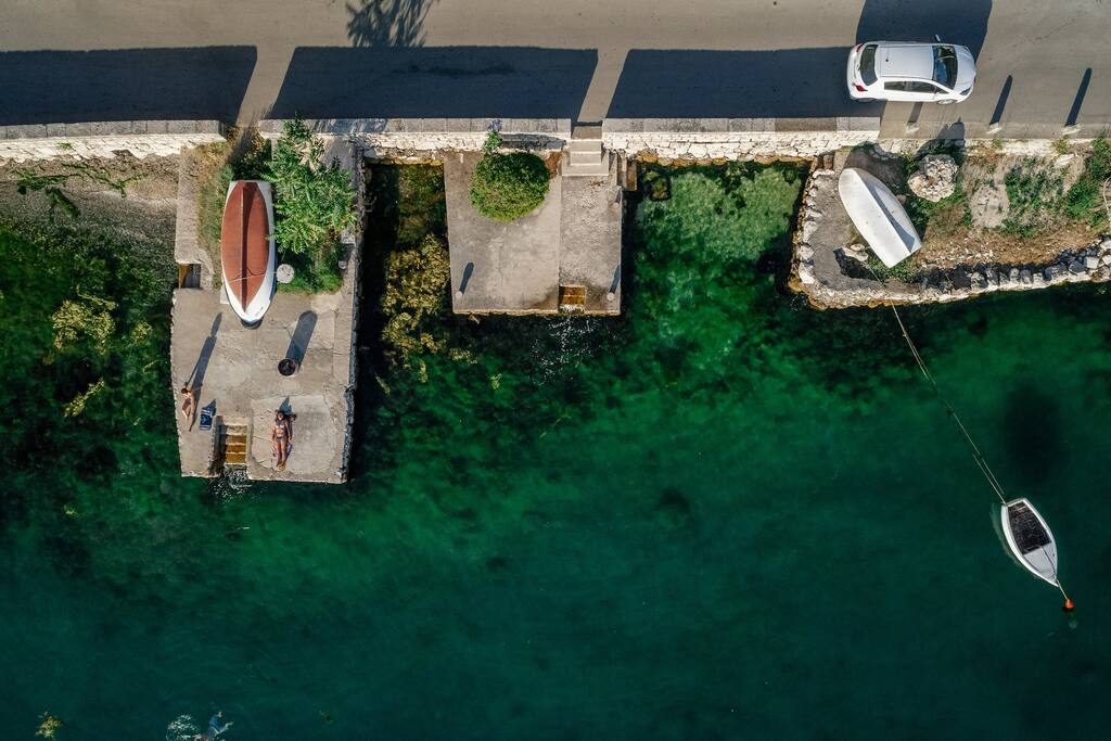 House surrounding, swimming place