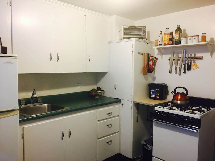 Fully stocked kitchen