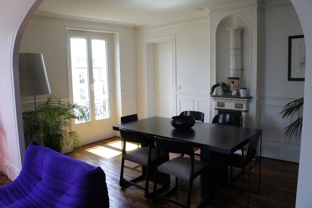 Dining room with Prussian wood stove - 15m²