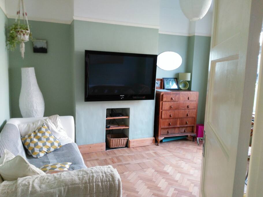TV room with sofa bed