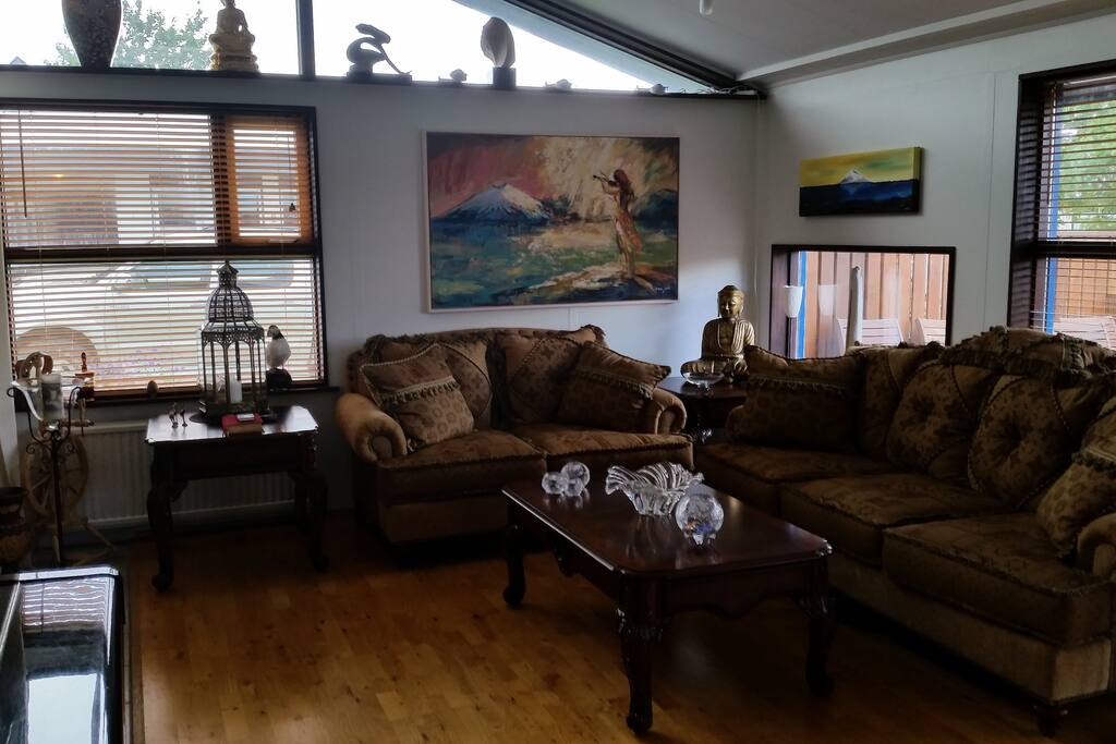 The living room.