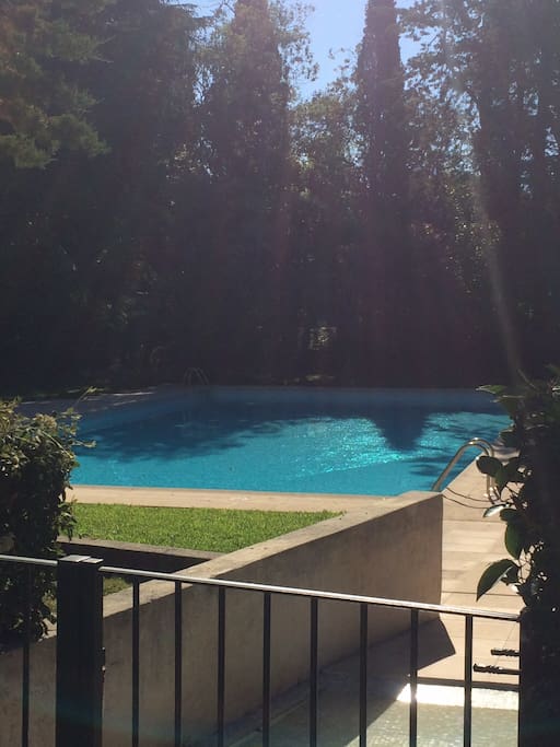 Very large pool ... never crowded, very private.