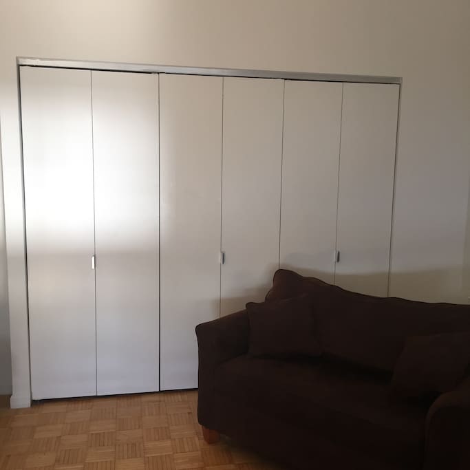 Sofa bed in common area
