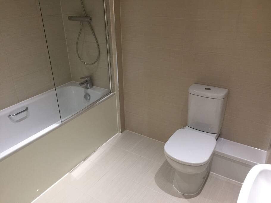 Bathroom - bath, shower, toilet