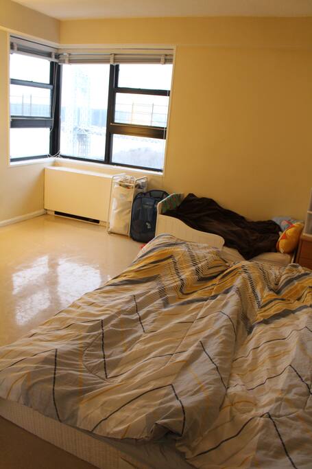 Bedroom. View of George Washington Bridge and Hudson River.