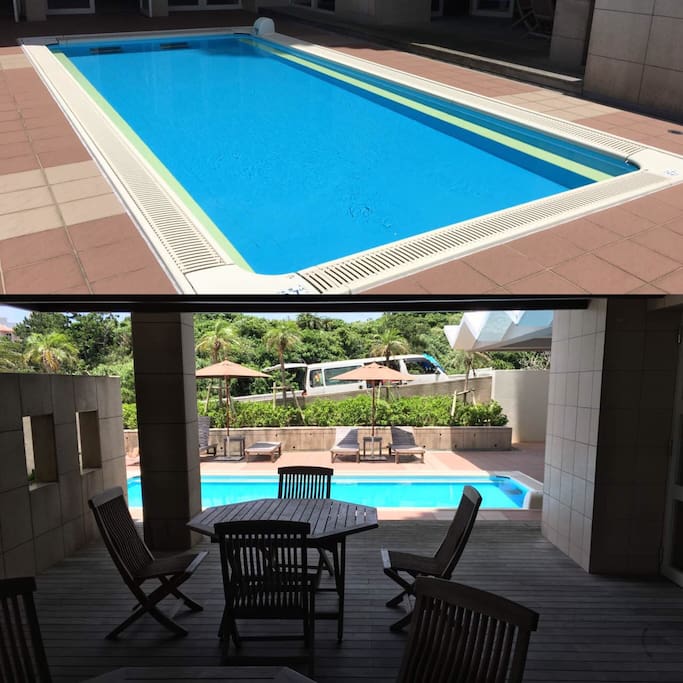 Free swimming pool.公寓私人游泳池 营业时间 08:00-18:00 每年4月-10月23日 开放