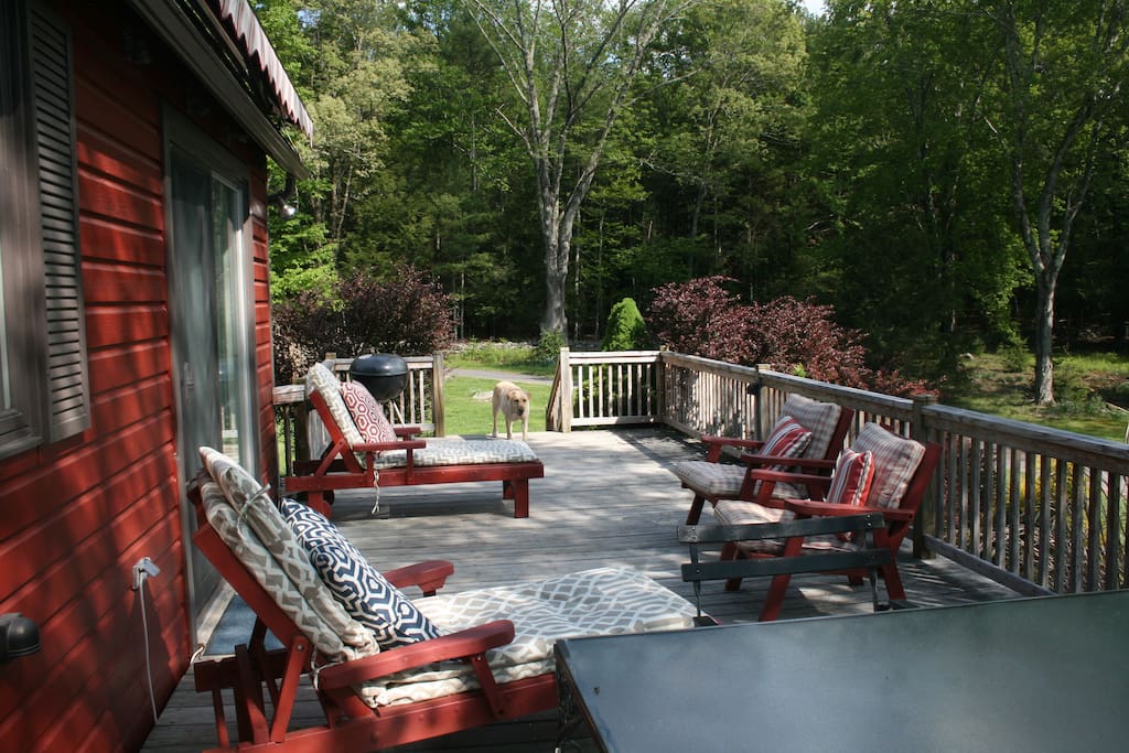 Another view of the spacious deck.