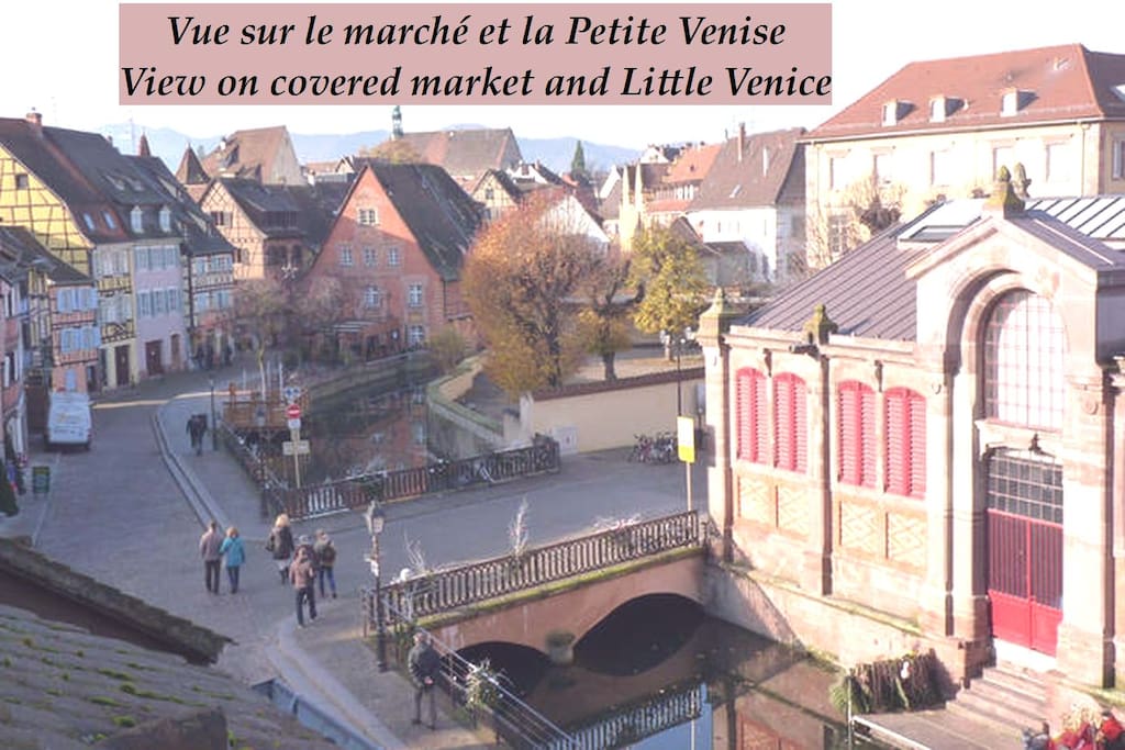 Belle vue sur la vieille ville depuis les fenêtres du gite