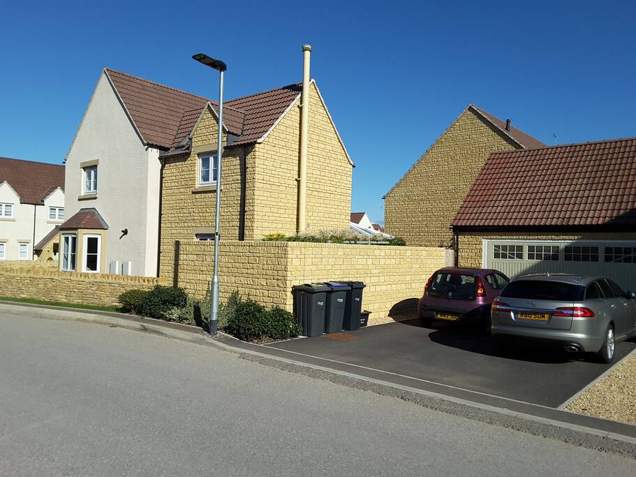 Ample Parking on our driveway which is to the rear of the house,