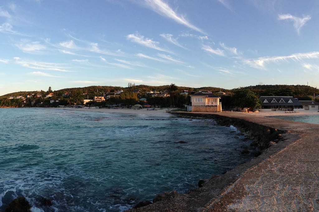 View of Silver Sands from Jetty
