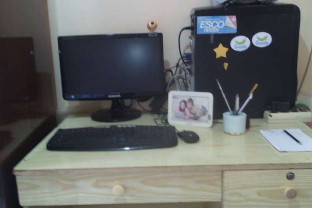 Desk and internet