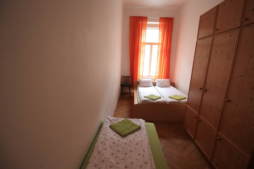 Your private bedroom 12A2, 3 beds ,wardrobe , chair access to kitchen and bathroom