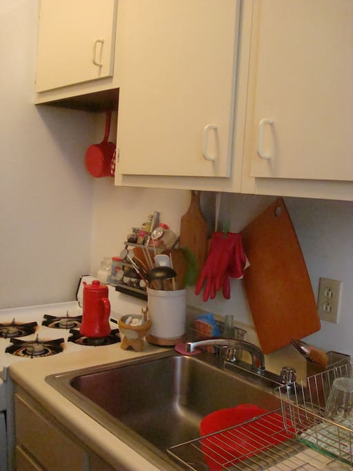 Tiny cozy kitchen.