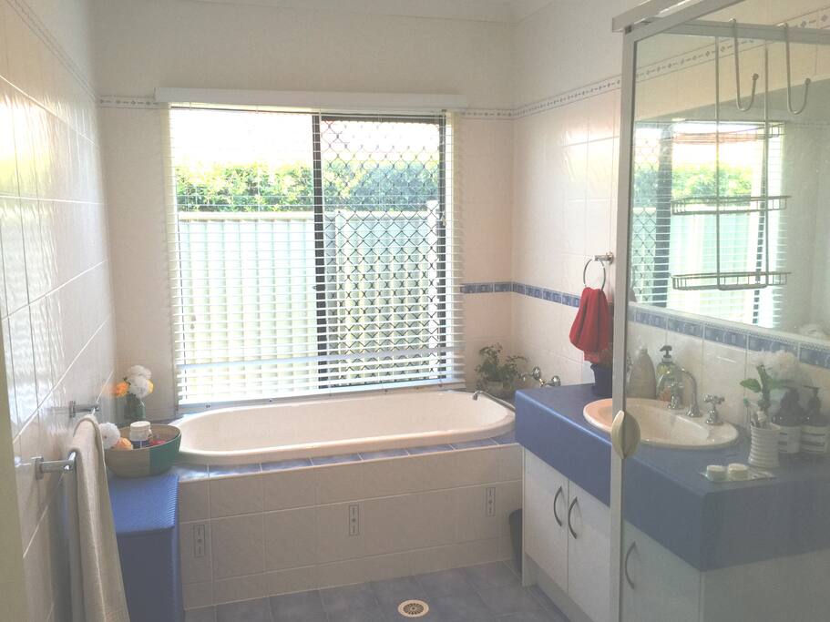private bath and shower