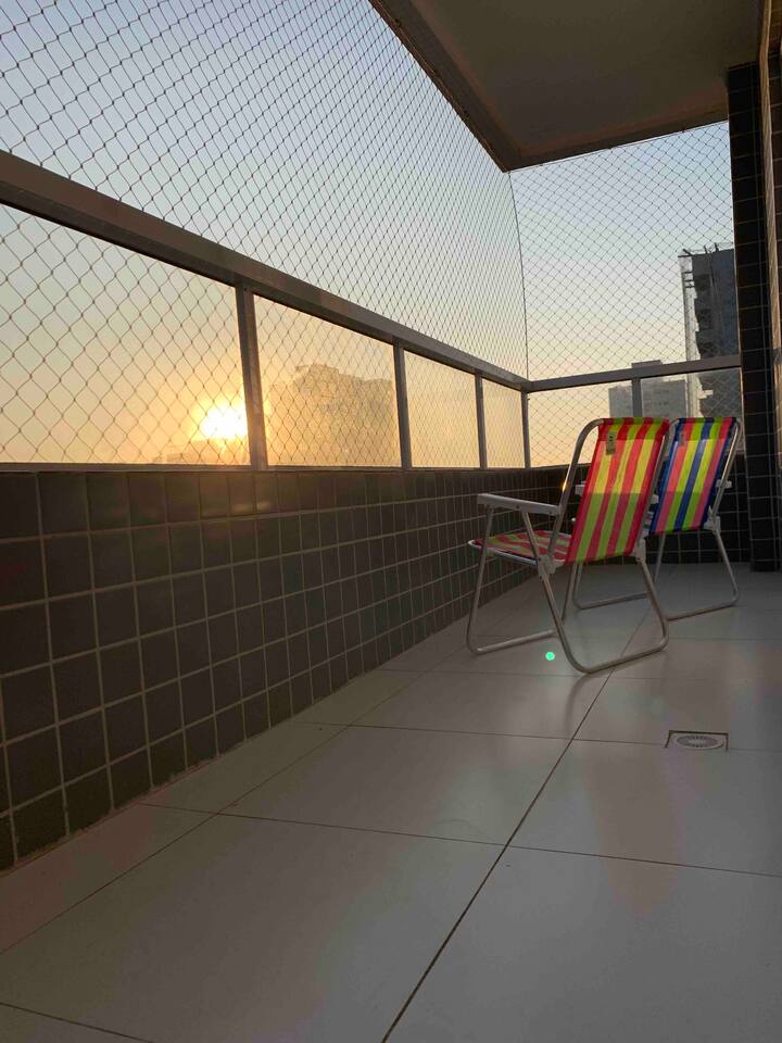 Apto Nova Vista Mar and Balcony with BBQ