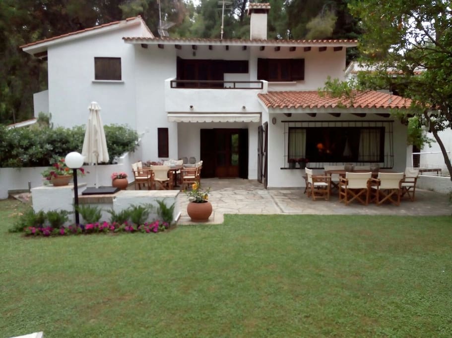 Villa view from the garden