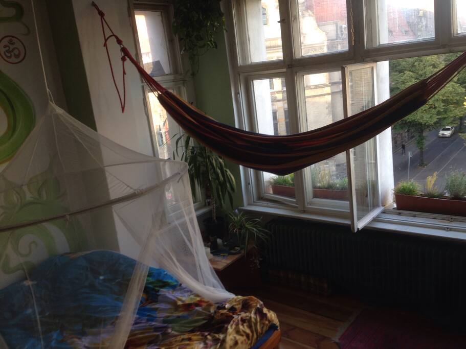 bed in livingroom