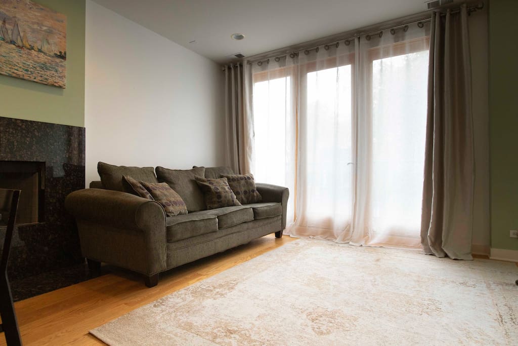 Cozy couch in the living room