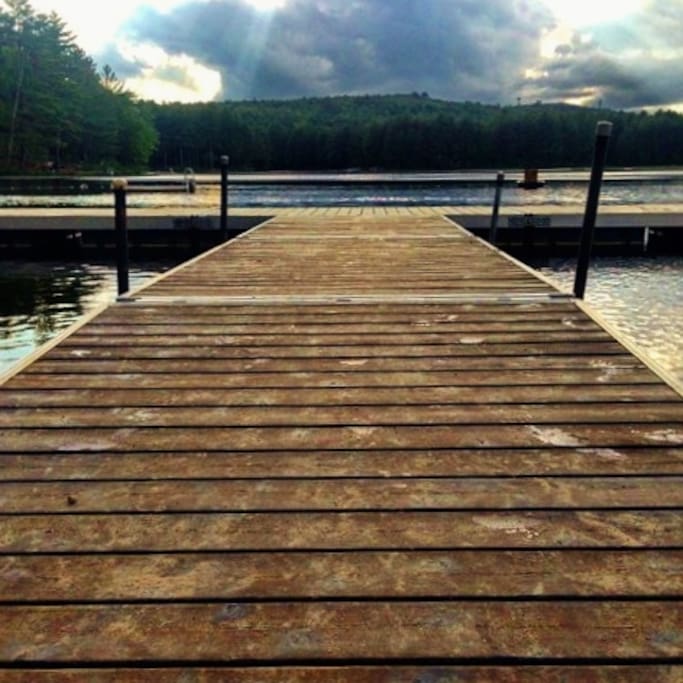 Summer dock on Moores Pond.