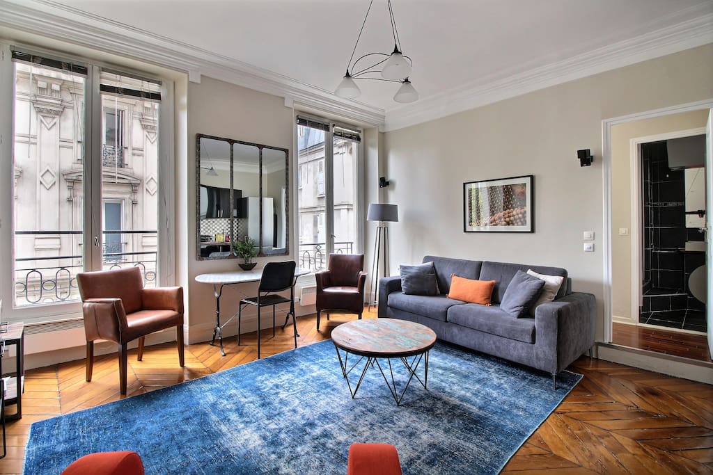 Living Room with sofa and TV