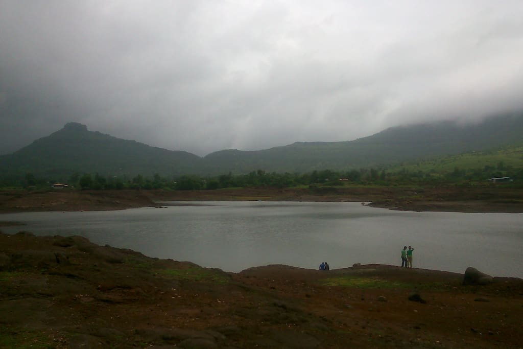 Lake just across the road