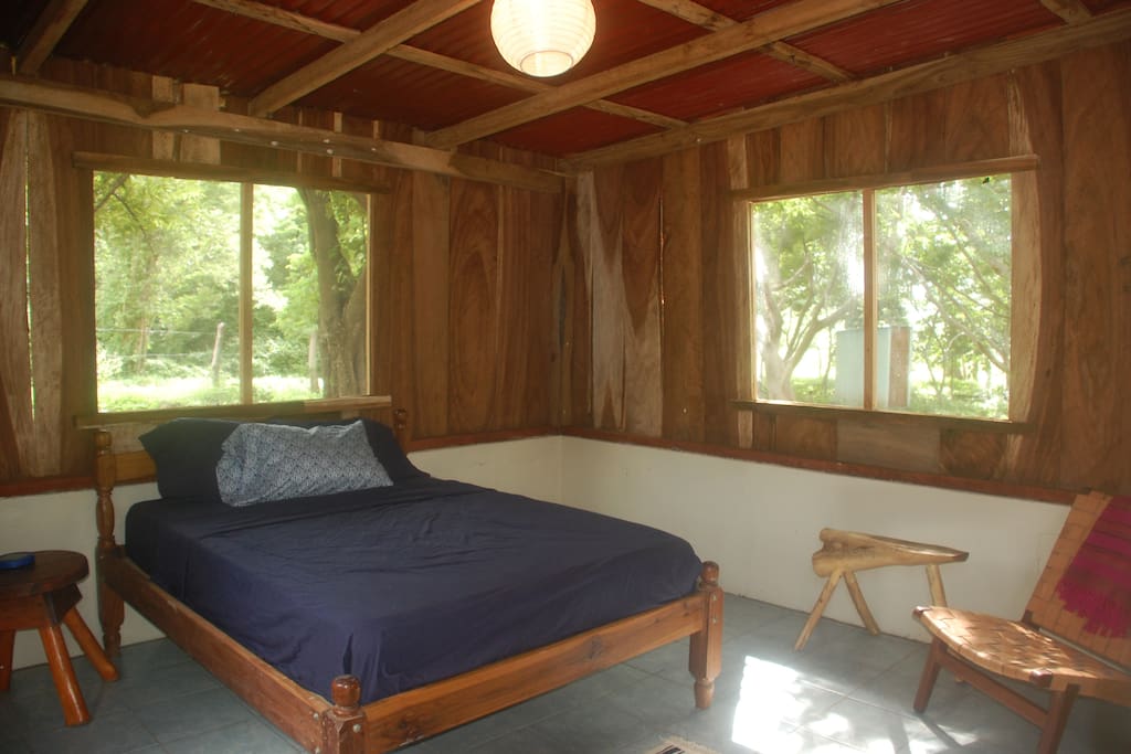 Room includes double bed and fan. Additional twin bed can be moved in if desired.