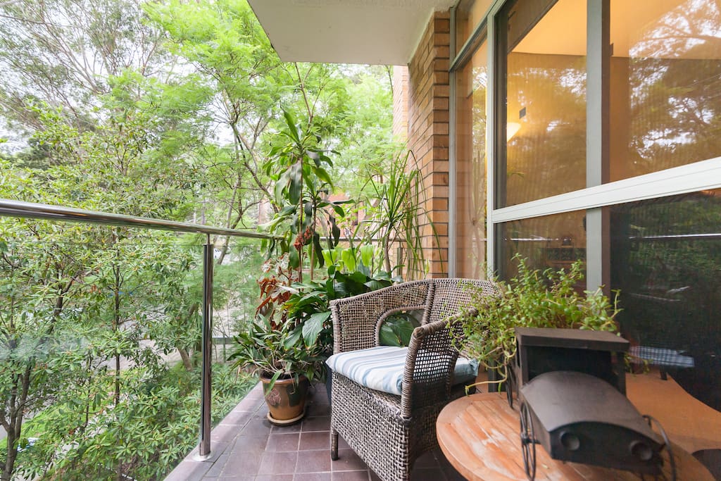 Balcony setting, sit out here to enjoy your breakfast or lunch .