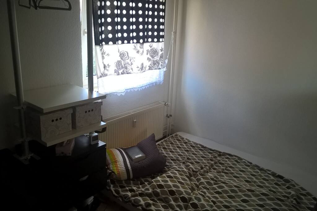 One large bed 160x200cm for 2 people.