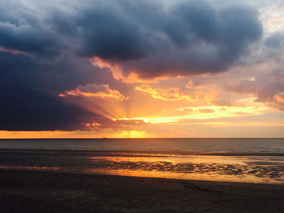 Coucher de soleil vu de l’appartement