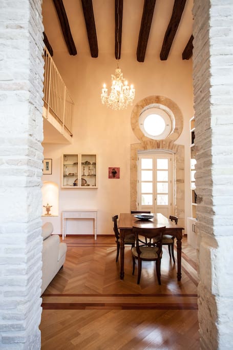 Living room seen from the hallway