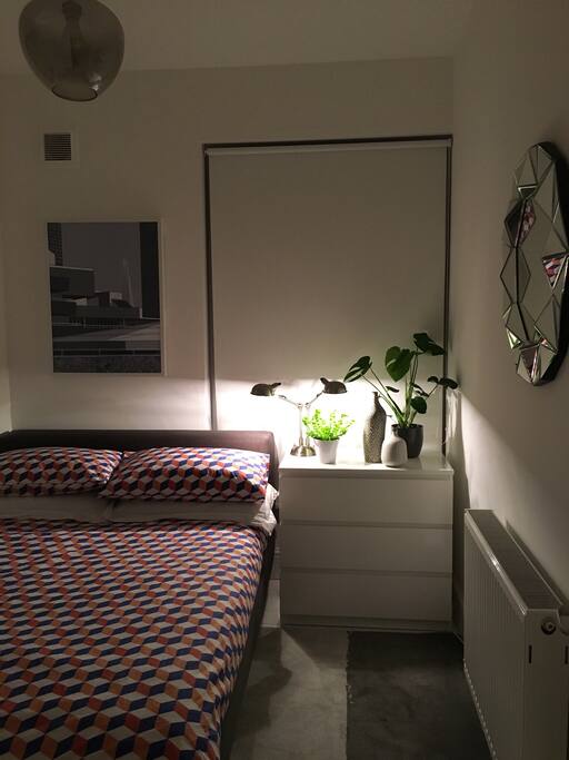 The bedroom in the evening