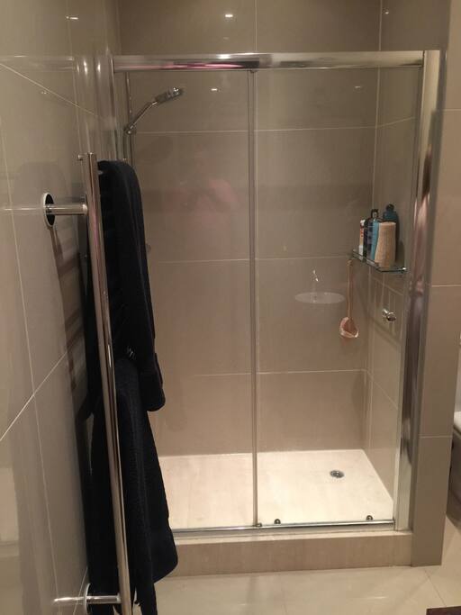 Shower in bathroom