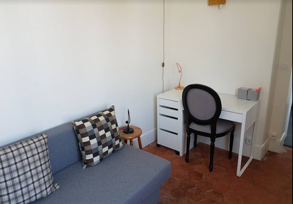Desk & quality sofa