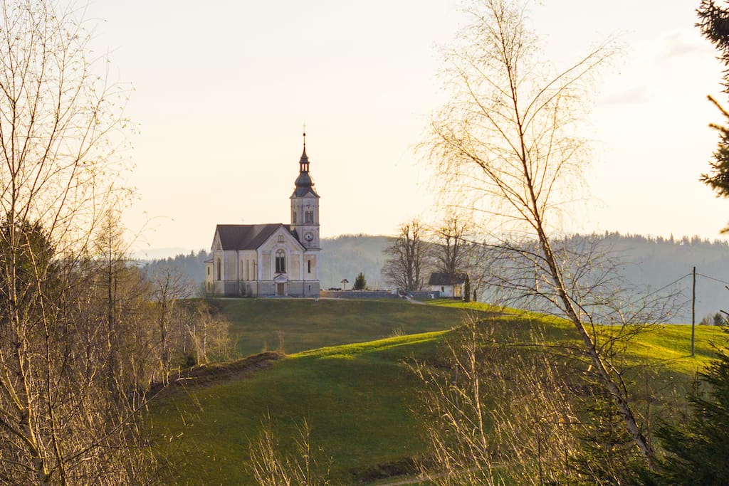 Črni Vrh church (1,5 km from house)