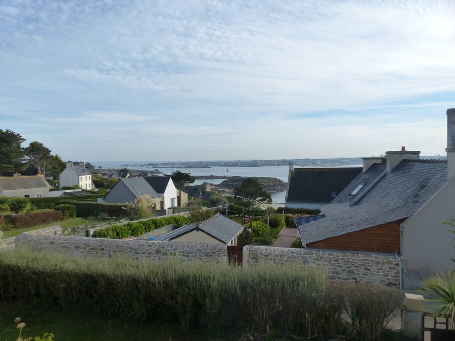 Vue sur Roscoff de l'étage