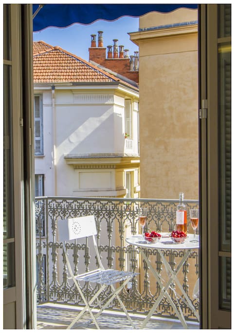 Prepare to spend several nights on the balcony. The perfect place for a glas of wine.