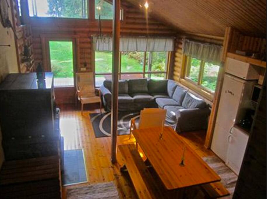 Living room and kitchen